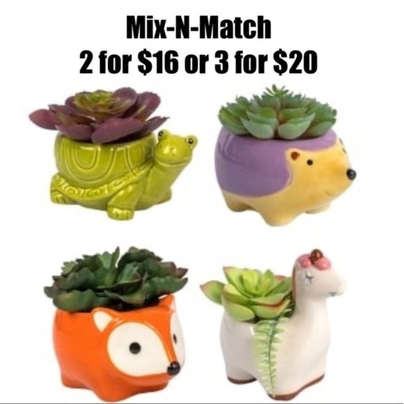 NEW FOX ANIMAL PLANTER - succulent pot - Picture 2 of 2